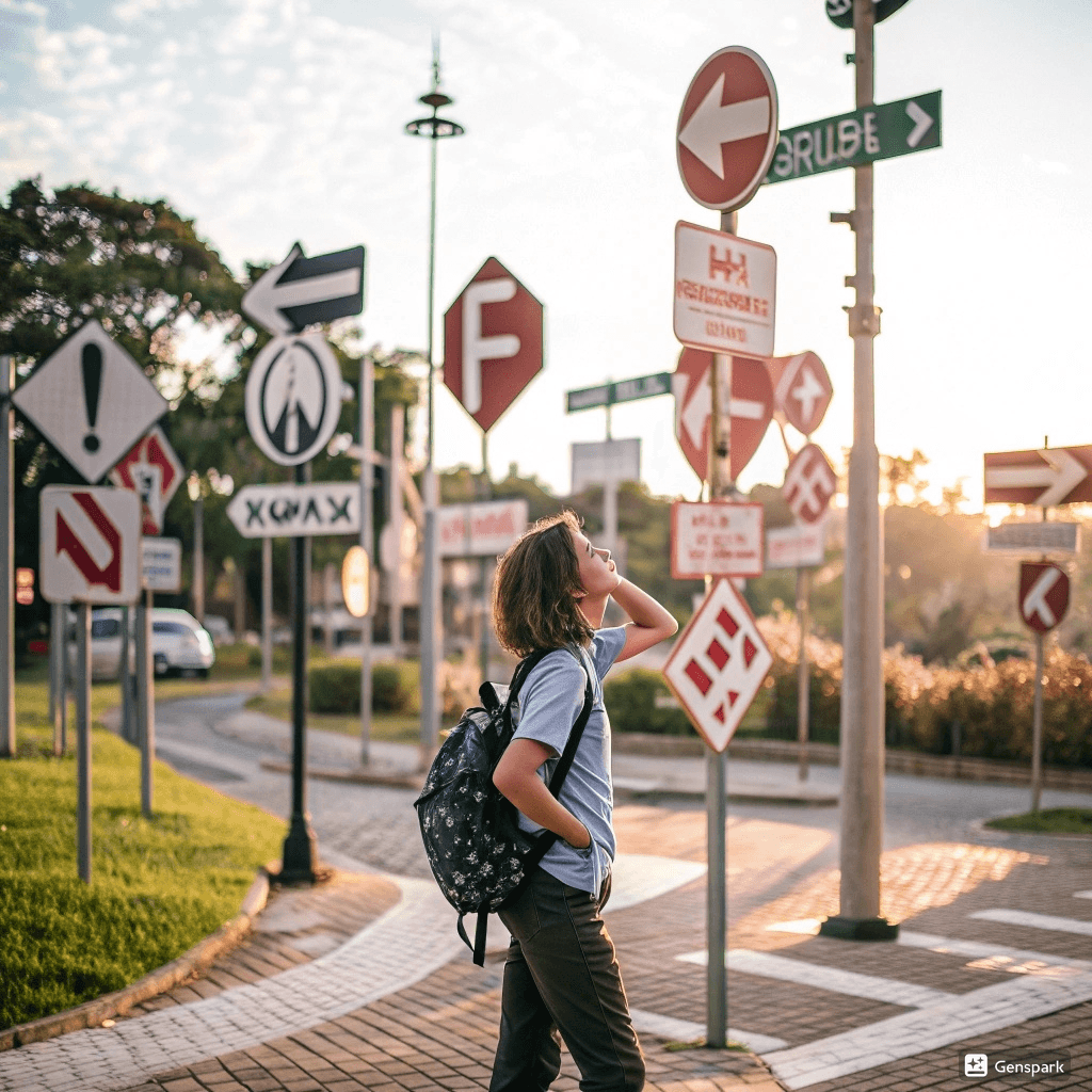 방향을 찾기 힘든 학생